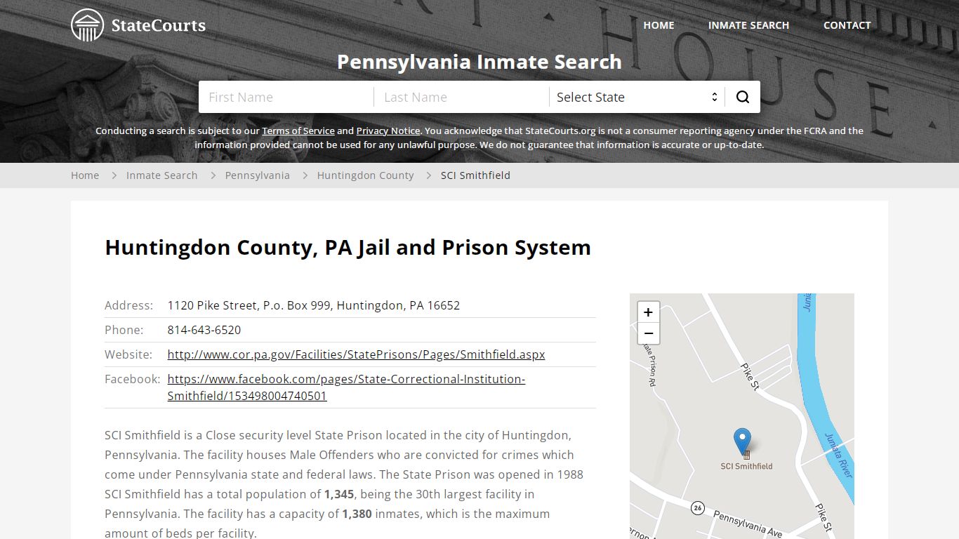 SCI Smithfield Inmate Records Search, Pennsylvania ...